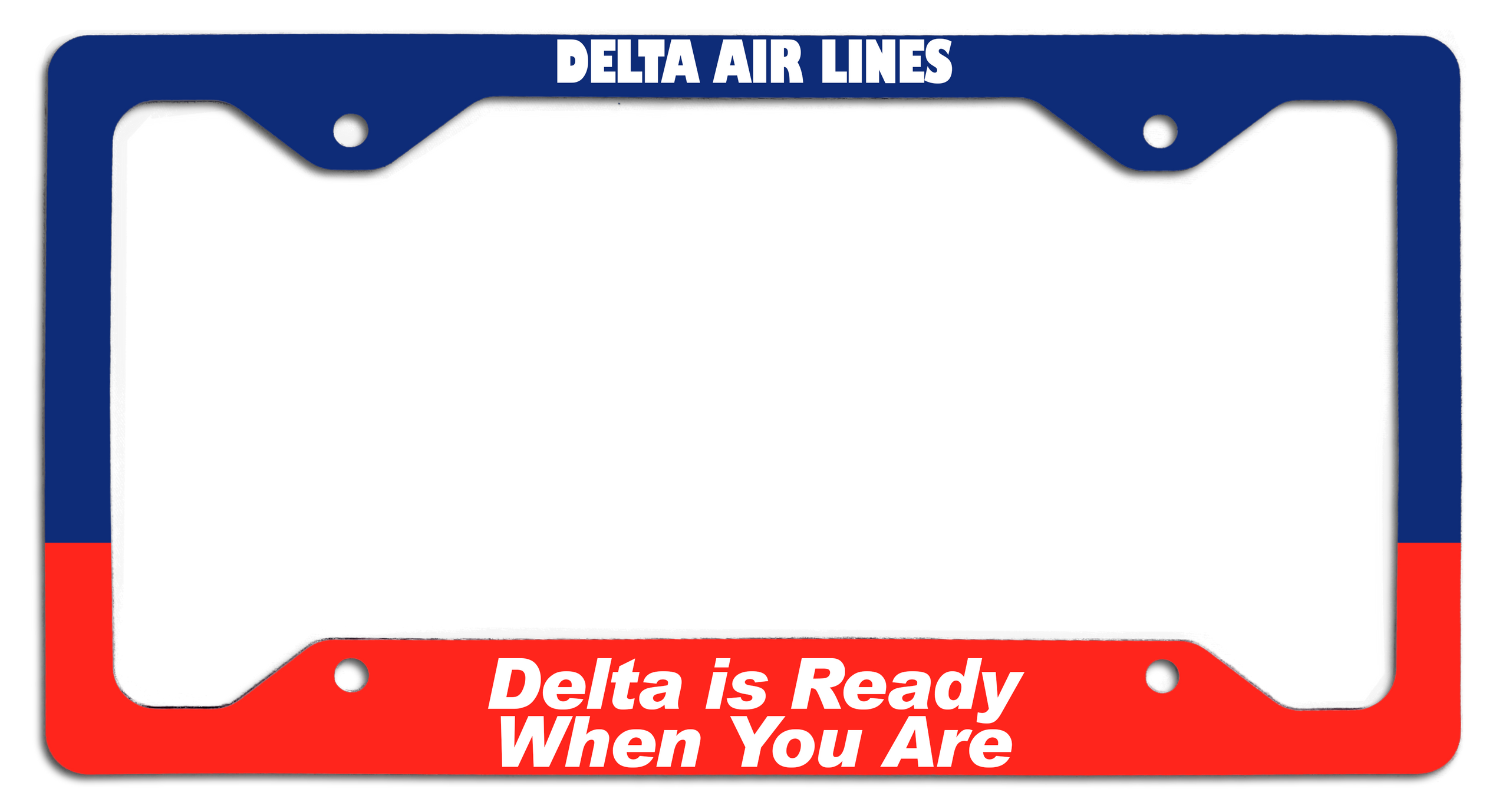 Delta Air Lines - Delta Is Ready When You Are - License Plate Frame