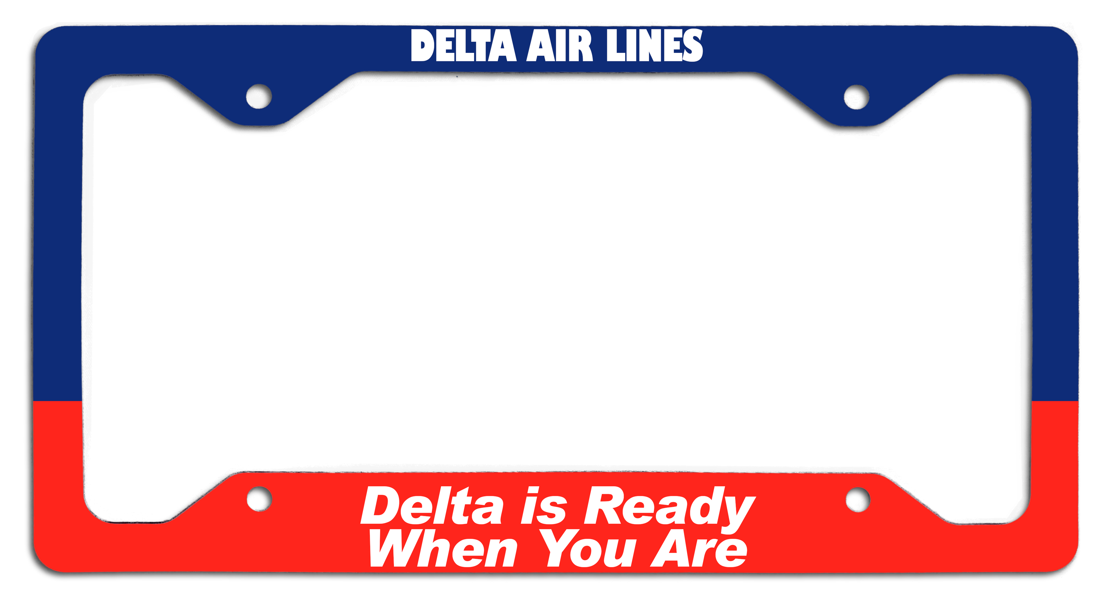 Delta Air Lines - Delta Is Ready When You Are - License Plate Frame