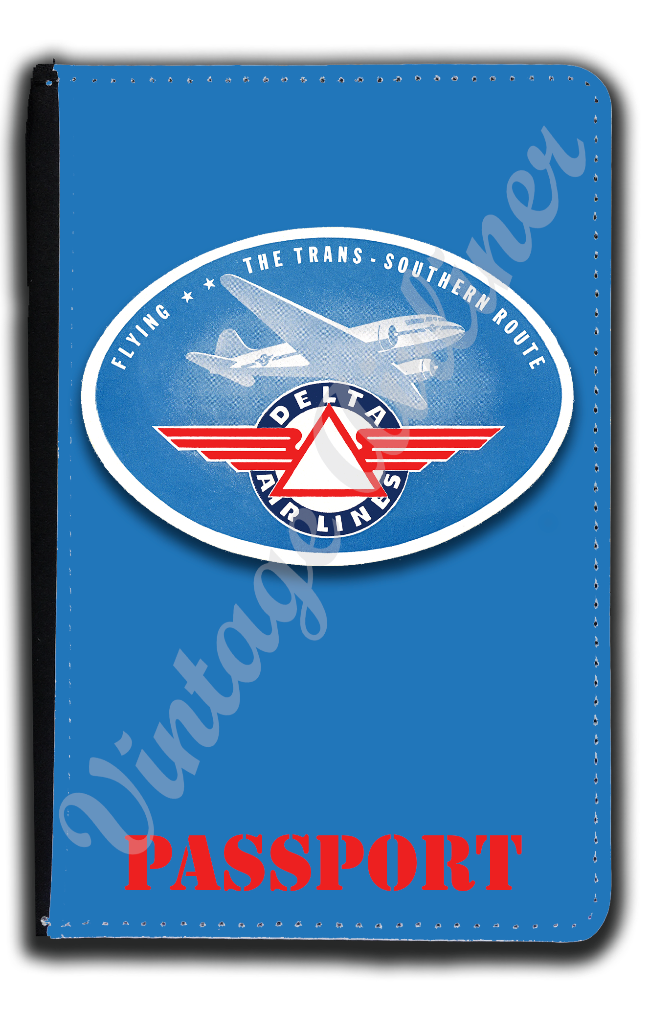 Delta Air Lines 1930's Bag Sticker Passport Case