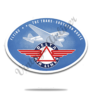 Delta Air Lines Vintage 1930's Round Sandstone Coaster