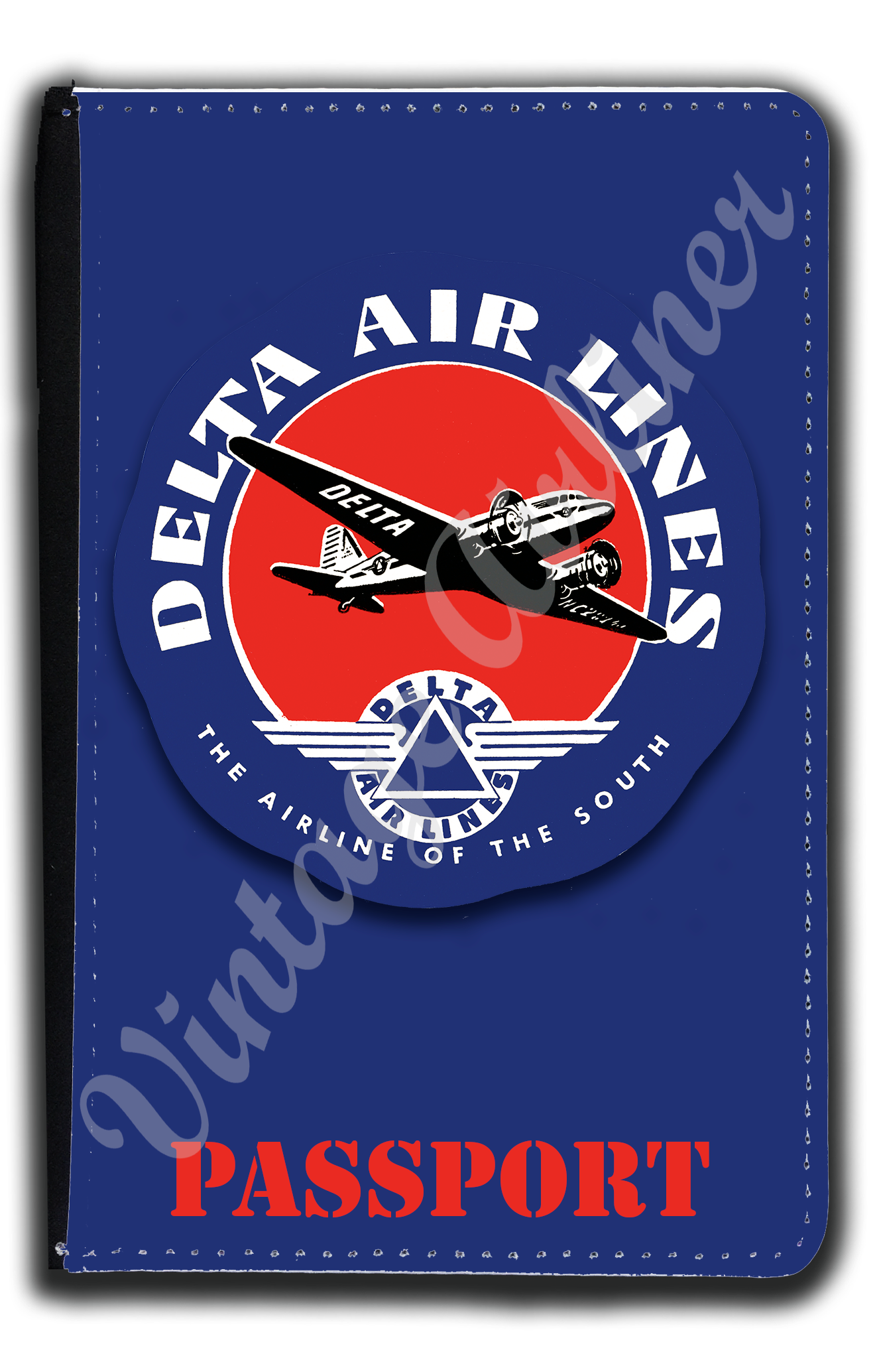 Delta Air Lines 1940's Bag Sticker Passport Case