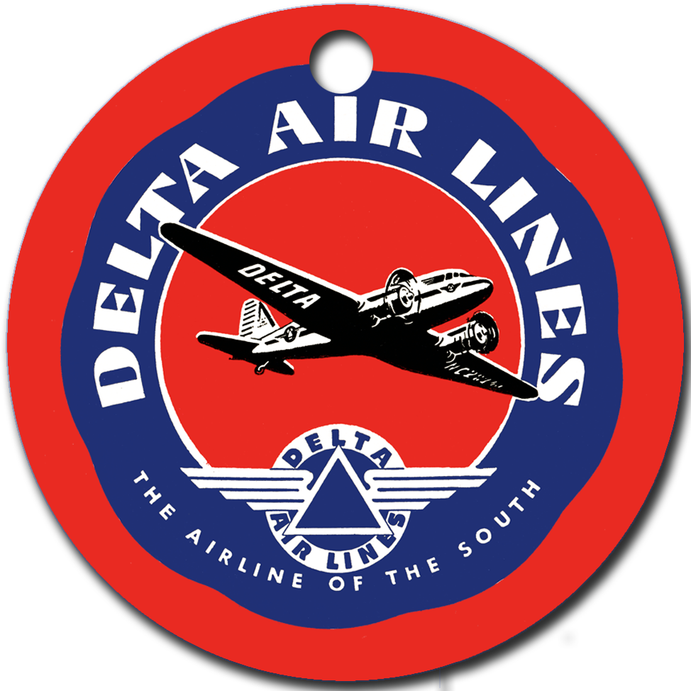Delta Air Lines Vintage 1940's Airline of the South Logo Ornaments