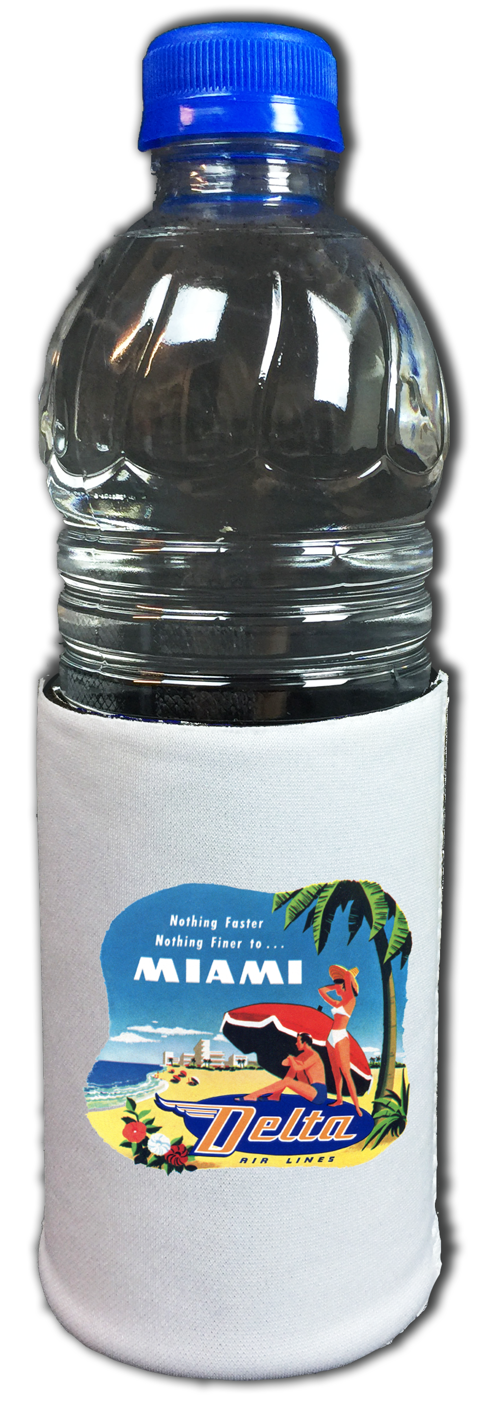 Delta Air Lines Vintage Miami Bag Sticker Beverage Wrap