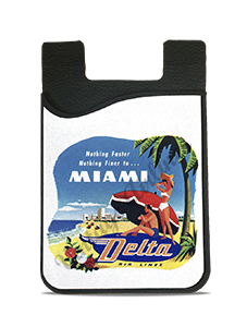 Delta Air Lines Miami Bag Sticker Logo Card Caddy