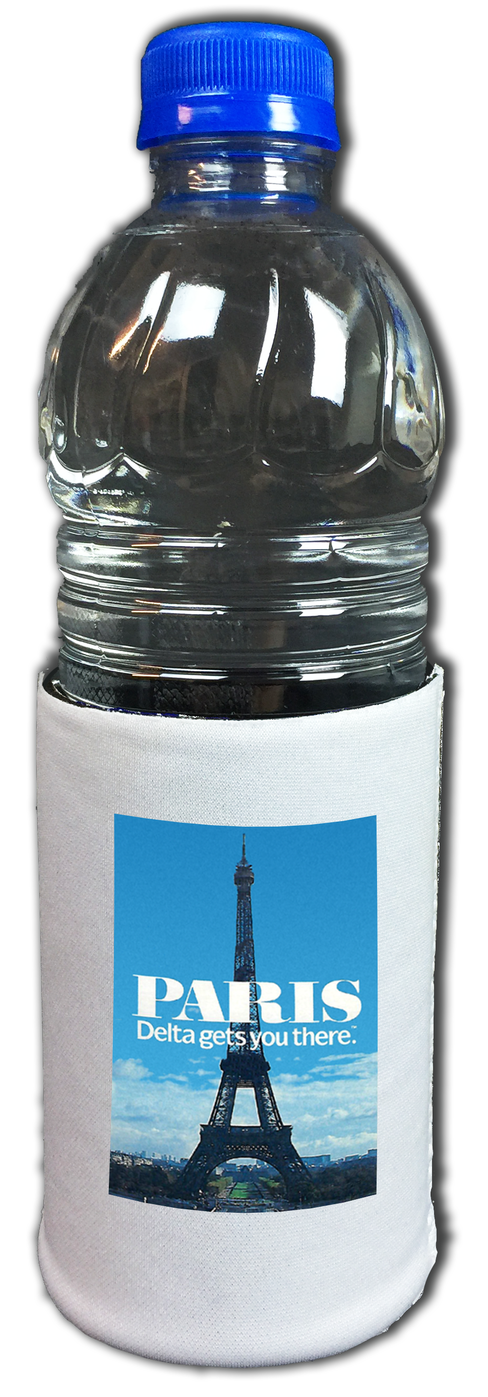 Delta Air Lines Paris Timetable Cover Bag Sticker Beverage Wrap