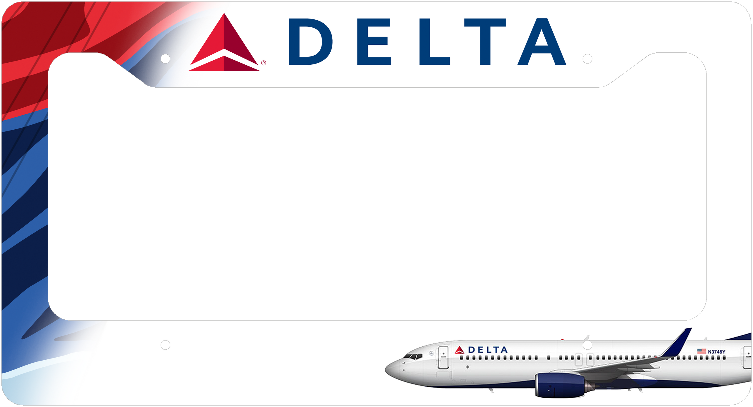 Delta Air Lines Colors In Motion - License Plate Thick Frame