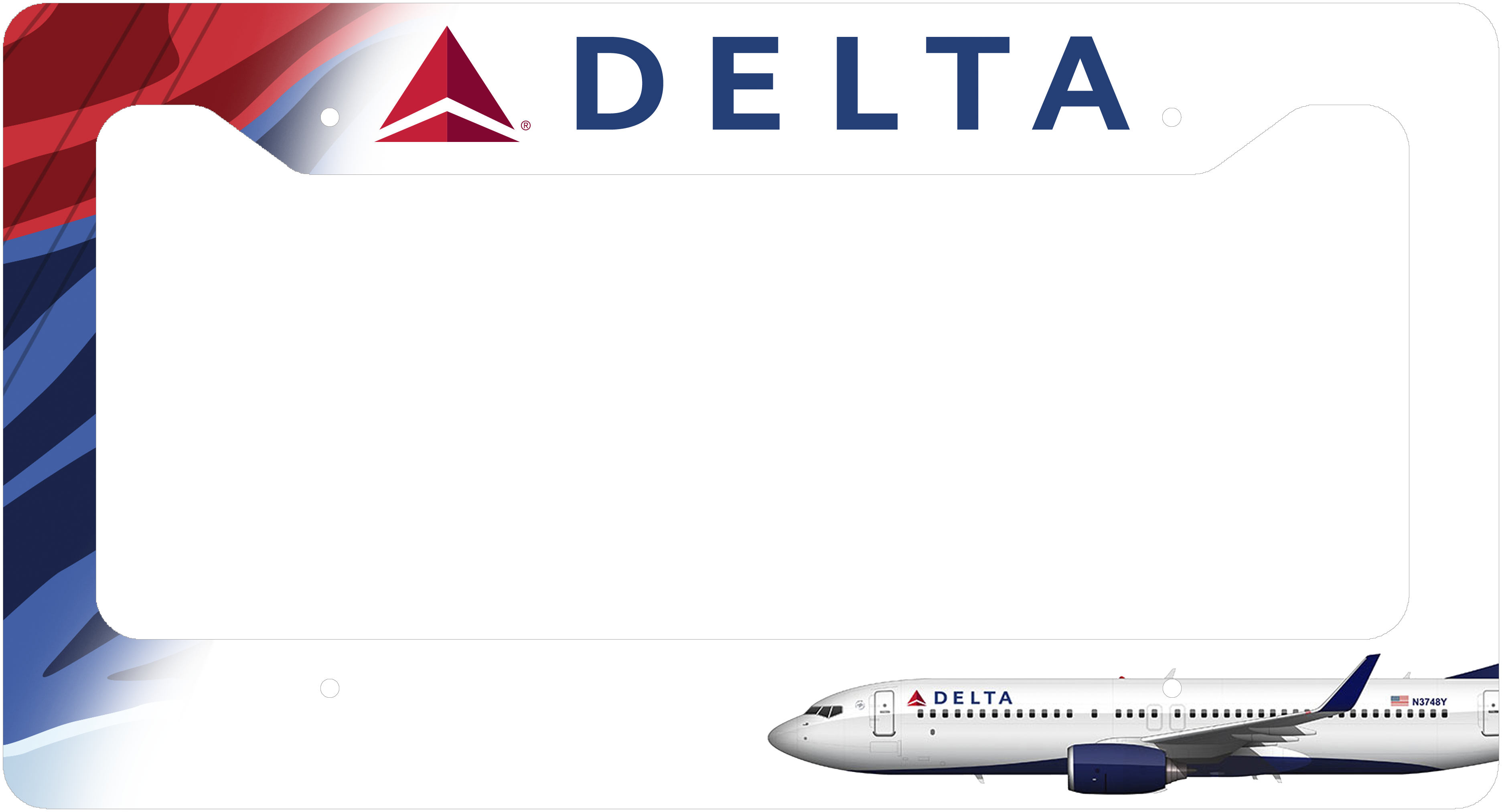 Delta Air Lines Colors In Motion - License Plate Thick Frame