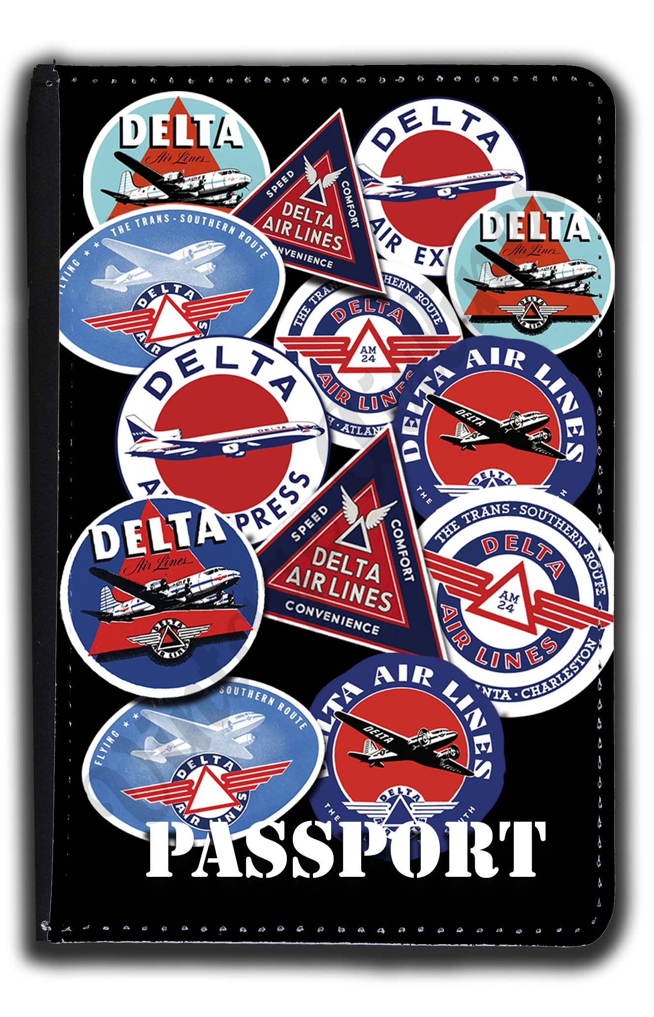 Delta Collage Passport Case
