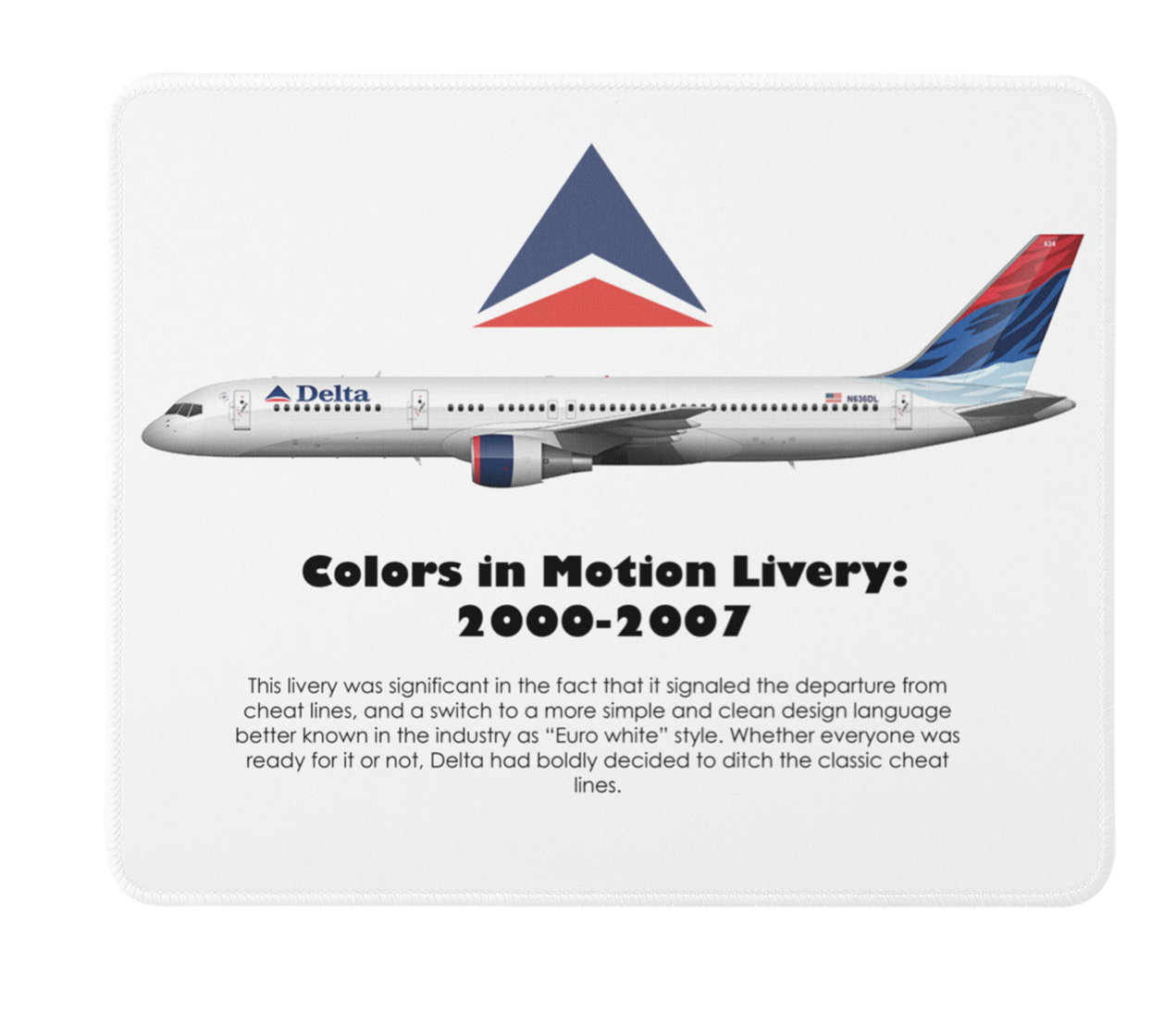 Delta Air Lines Colors In Motion: 2000-2007 Mousepad