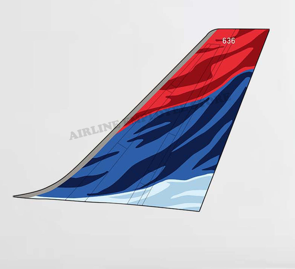 Delta Air Lines Colors In Motion Tail Decal Stickers