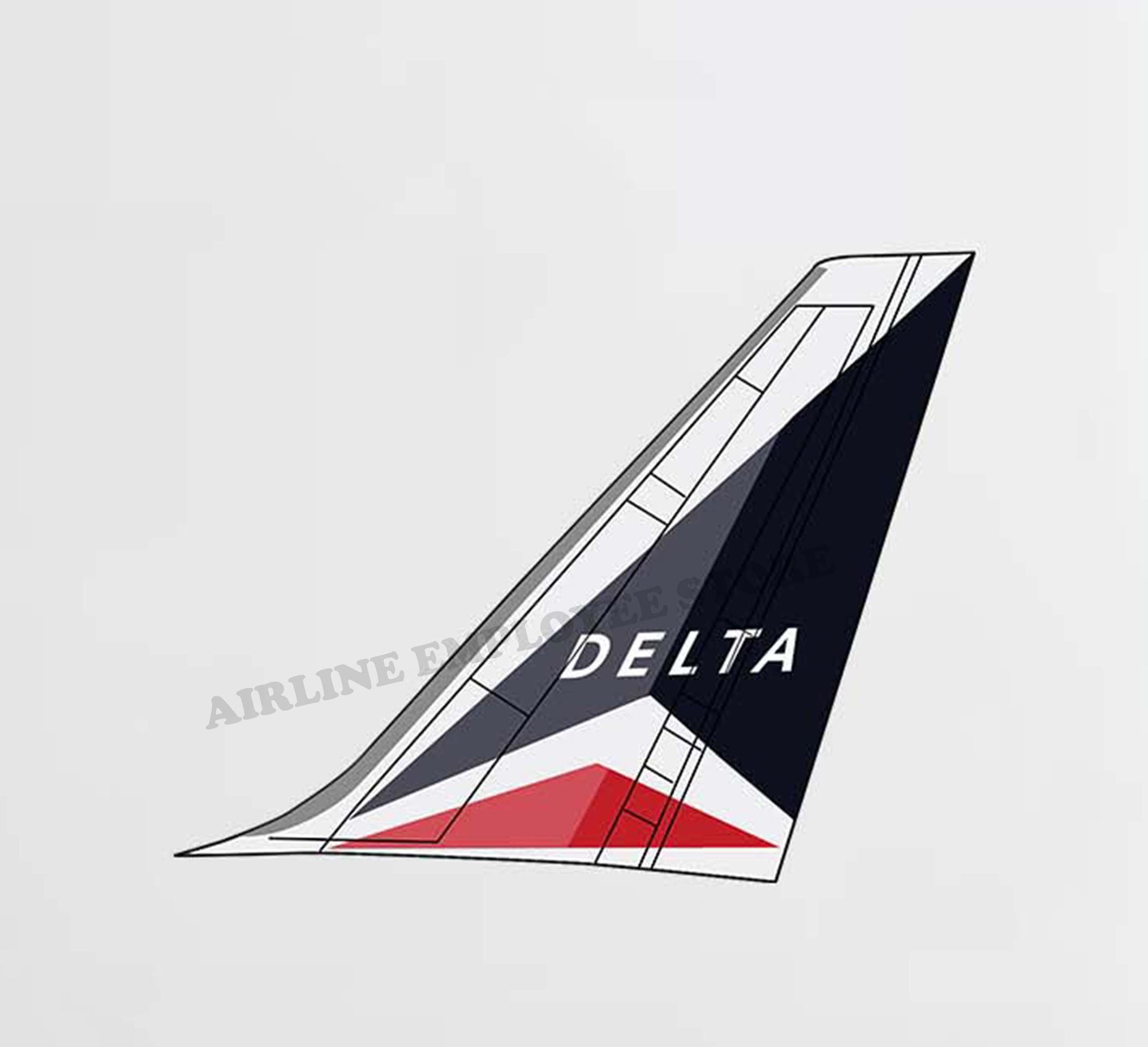 Delta Air Lines Dark-nose Tail Decal Stickers