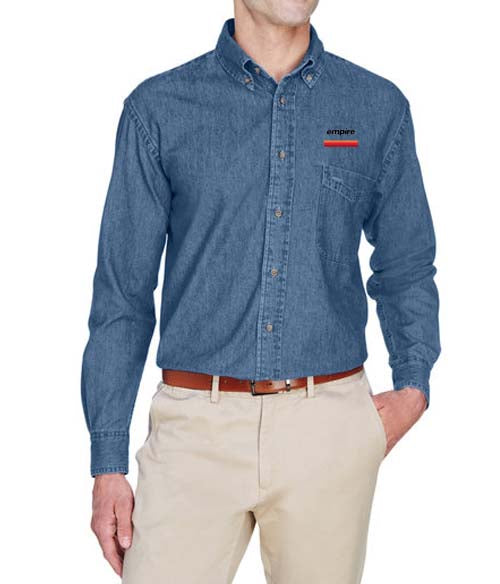 Empire Airlines Left Chest Long Sleeve Denim Shirt