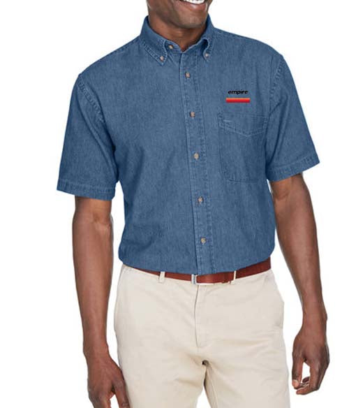 Empire Airlines Left Chest Short Sleeve Denim Shirt
