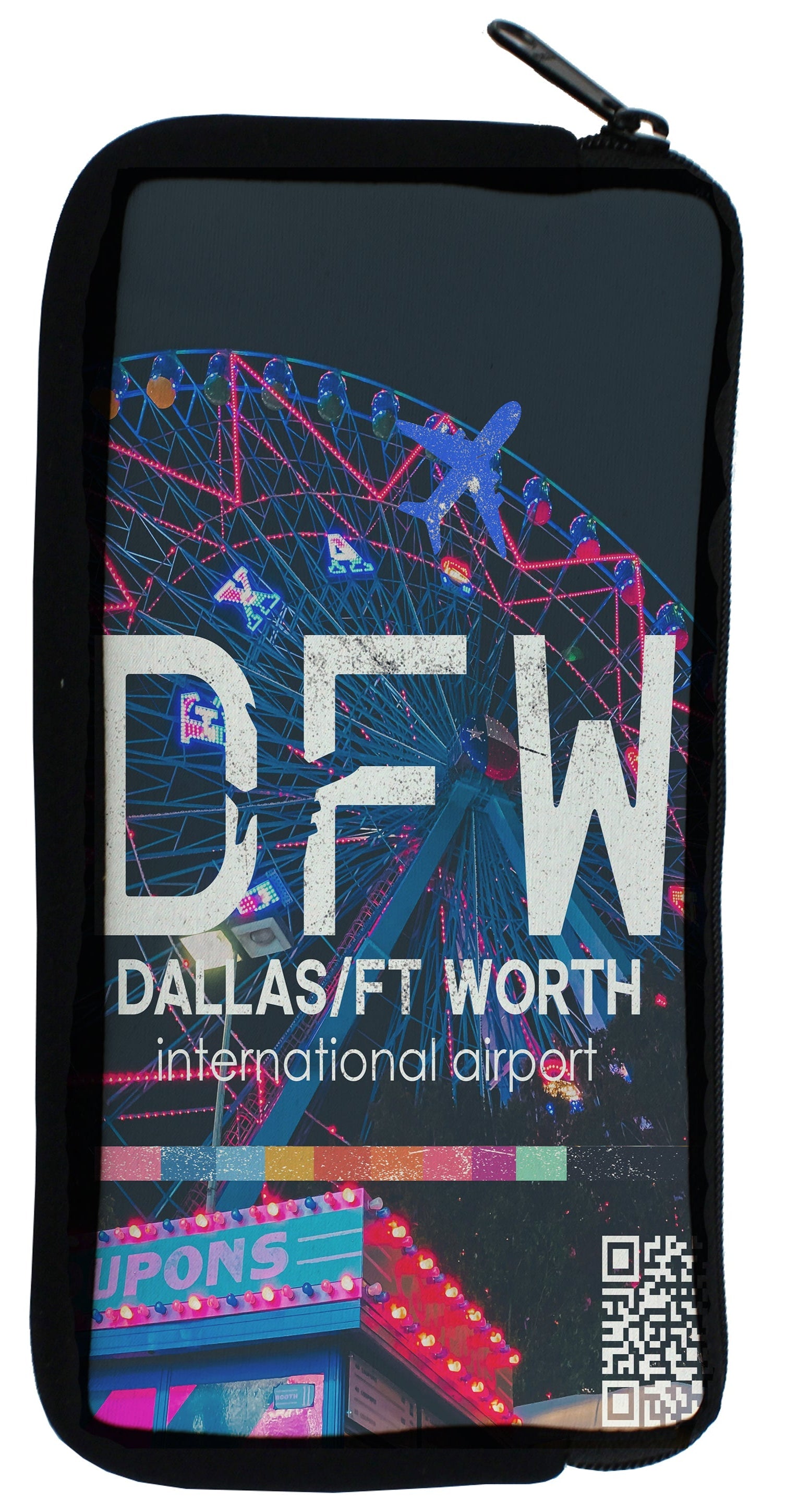 Dallas/Fort Worth Poster Design Travel Pouch