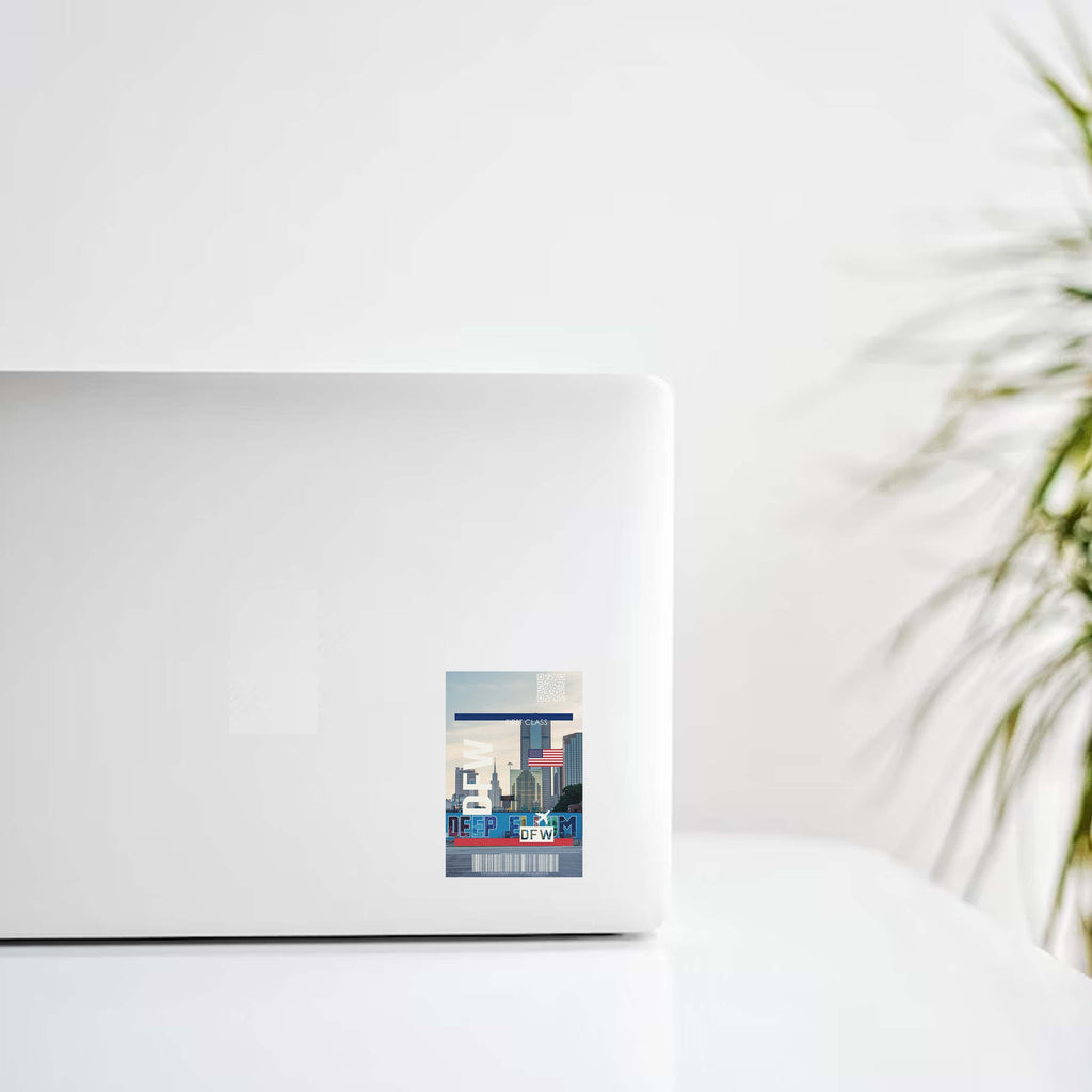 DFW Skyline Ticket Design Decal Stickers