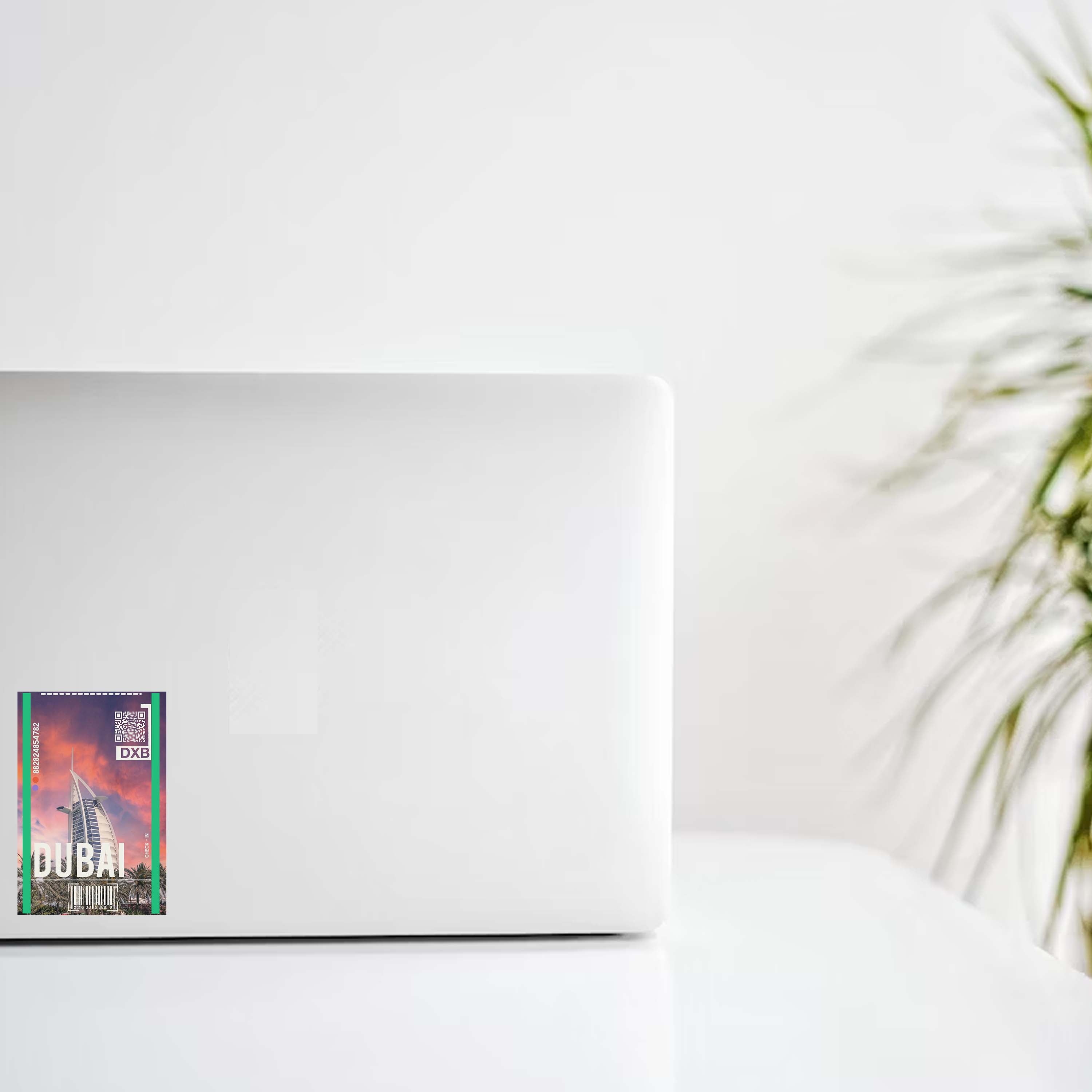 Dubai Skyline Ticket Design Decal Stickers