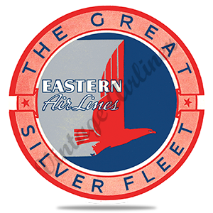 Eastern Air Lines Vintage Bag Sticker Round Sandstone Coaster