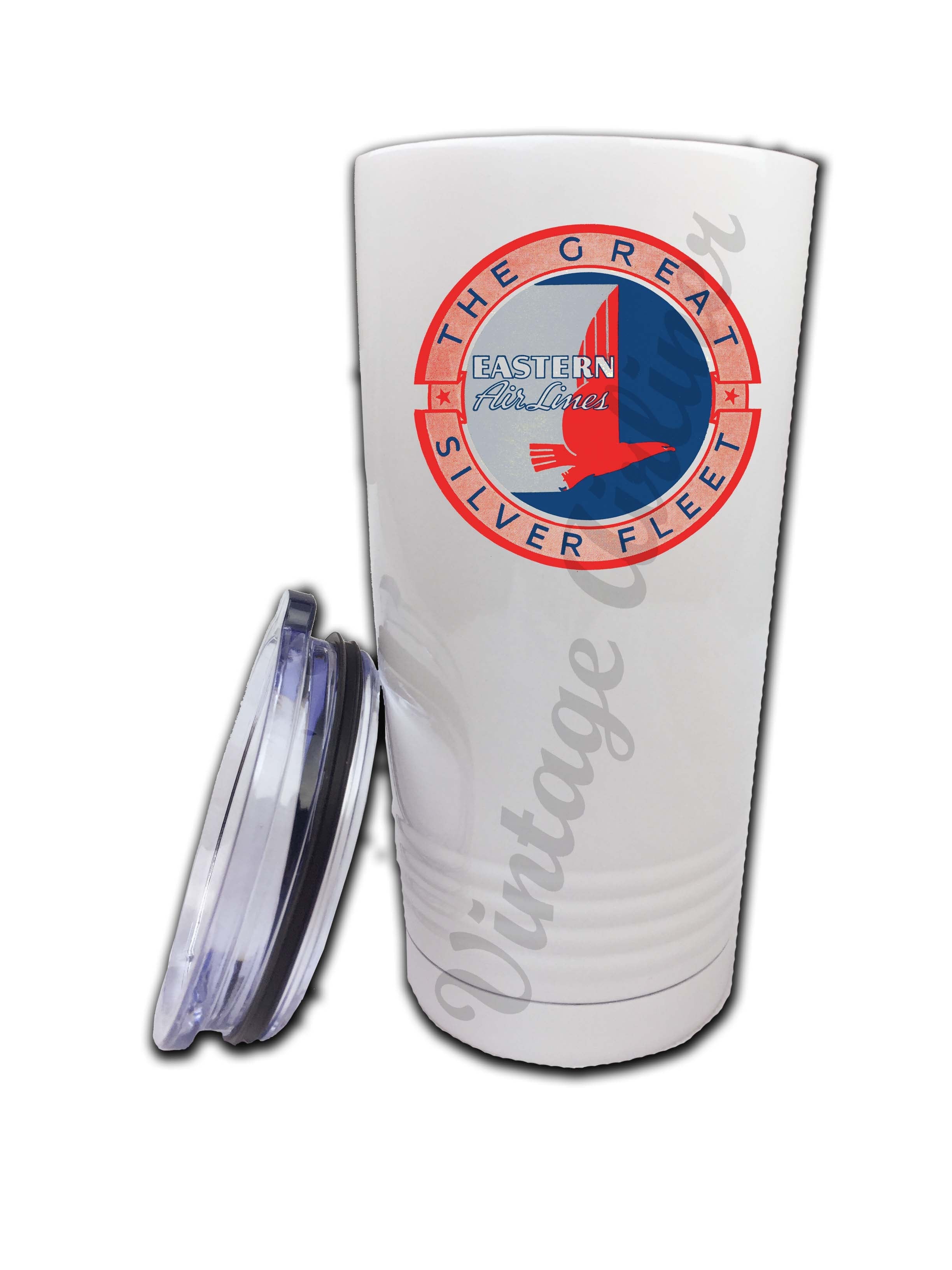 Eastern Air Lines 1940's Great Silver Fleet Vintage Bag Tag Tumbler