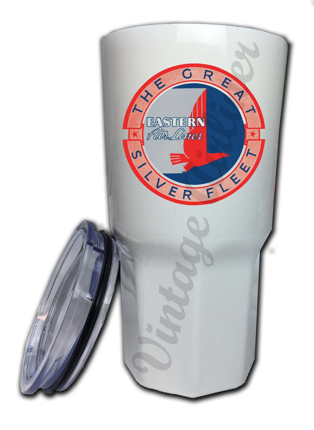 Eastern Air Lines 1940's Great Silver Fleet Vintage Bag Tag Tumbler