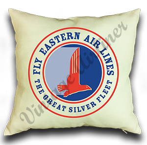 Eastern Air Lines 1940's Great Silver Fleet Vintage Linen Pillow Case Cover