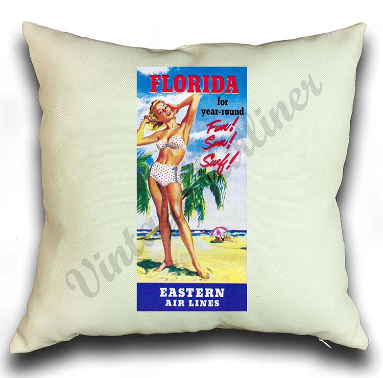 Eastern Air Lines Vintage Pillow Case Cover