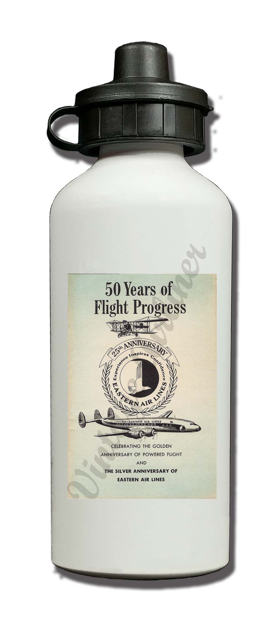 Eastern Air Lines 50 Years Vintage Aluminum Water Bottle
