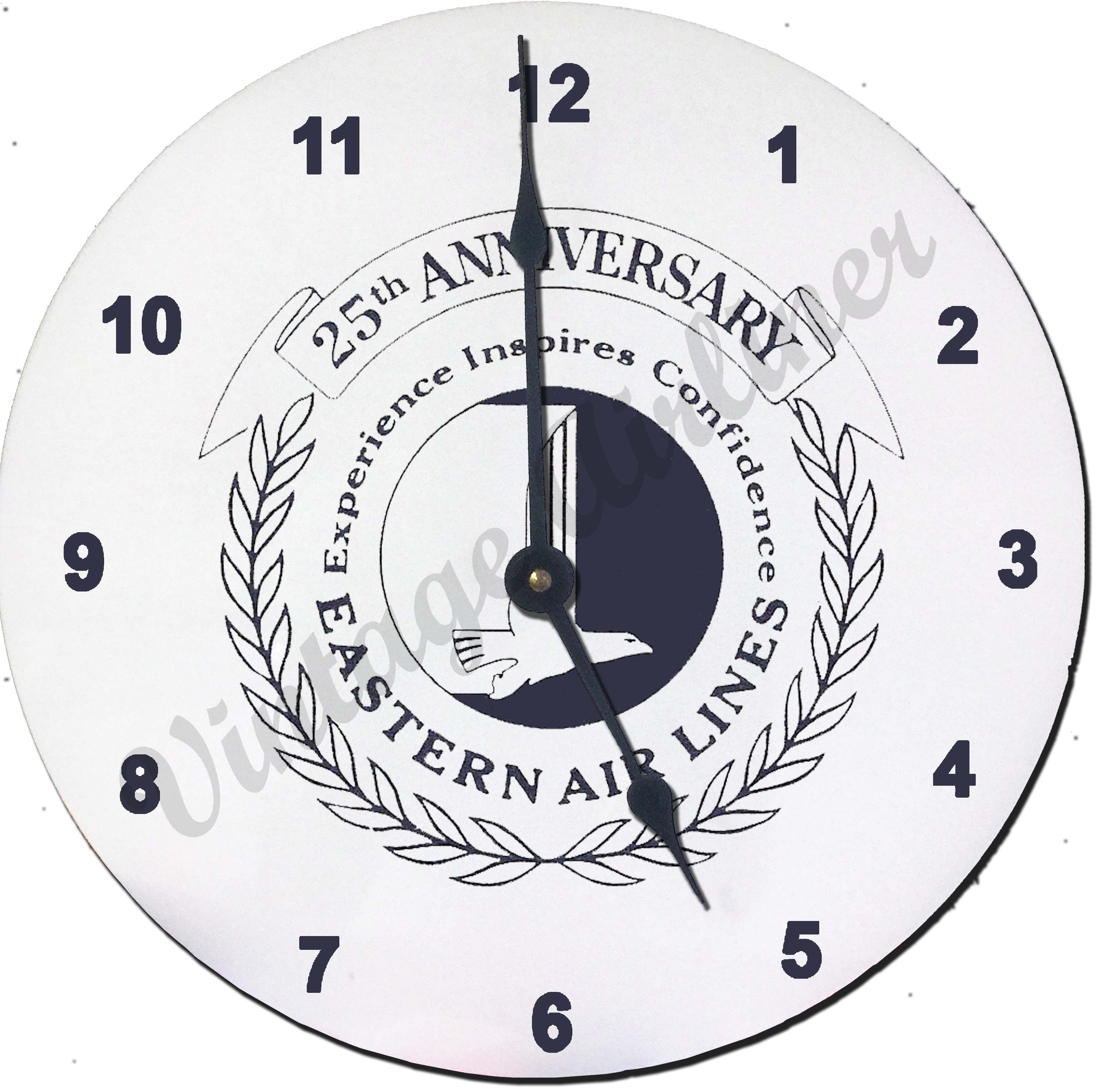 Eastern Air Lines 25th Anniversary Wall Clock