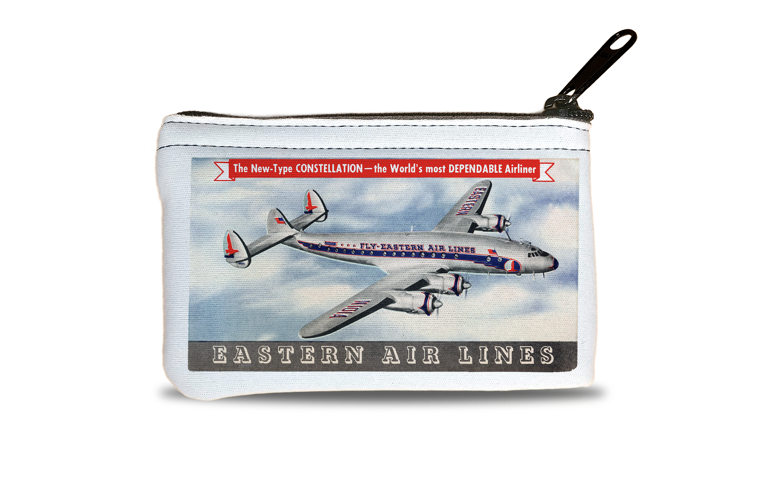 Eastern Air Lines Vintage Connie Bag Sticker Rectangular Coin Purse