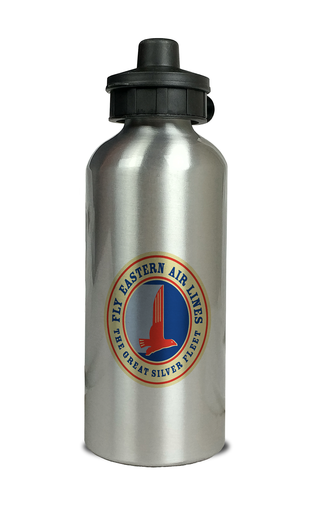 Eastern Air Lines 1940's Silver Fleet Cream Aluminum Water Bottle