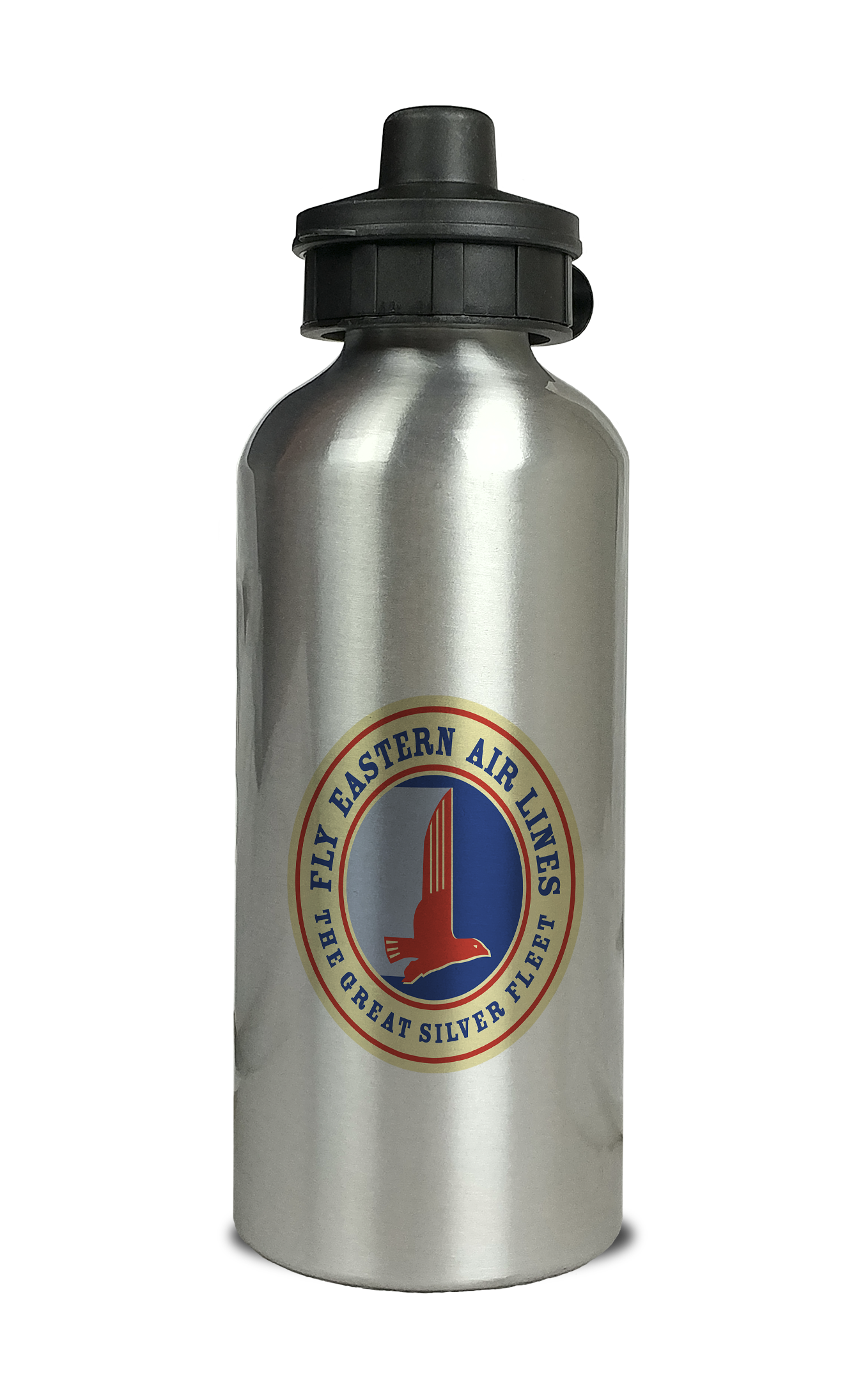Eastern Air Lines 1940's Silver Fleet Cream Aluminum Water Bottle
