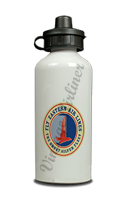Eastern Air Lines 1940's Silver Fleet Cream Aluminum Water Bottle