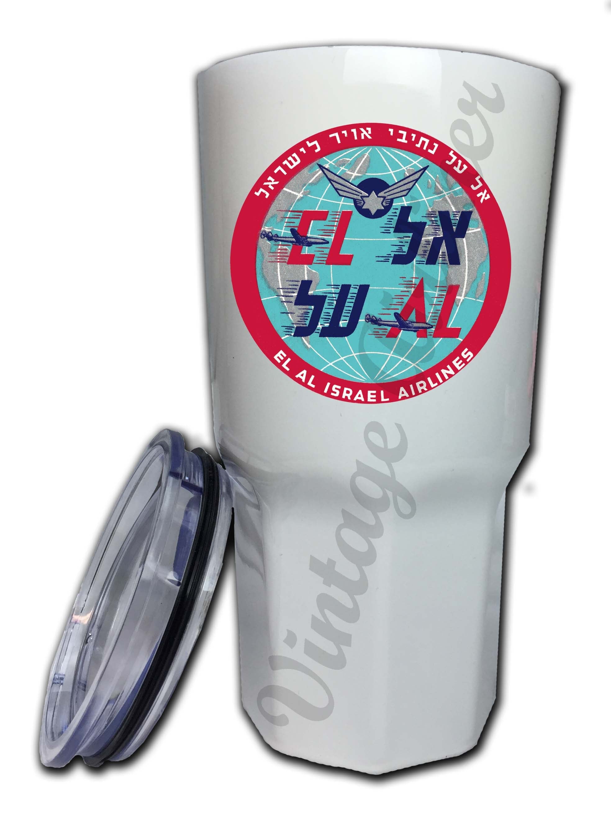 El Al Airlines Vintage Bag Sticker Tumbler