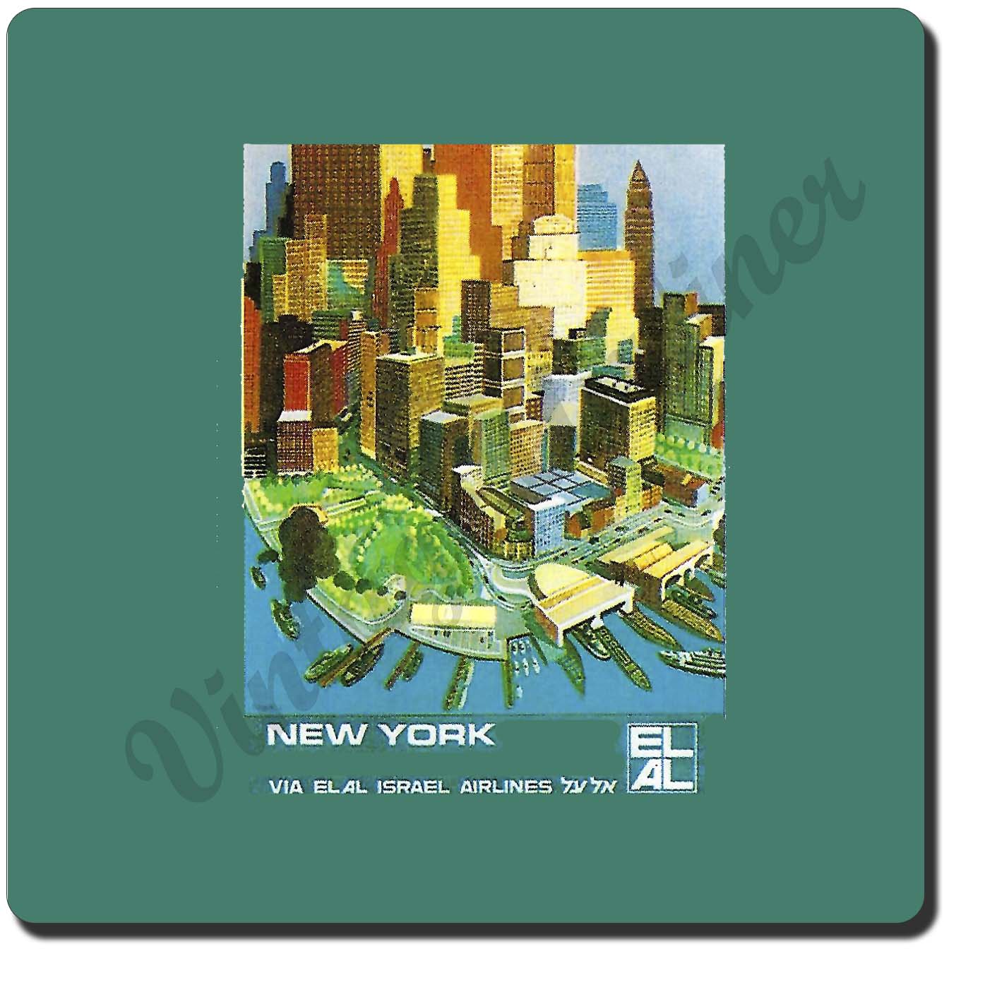 Elal Israel Airlines - New York - Sandstone Coaster