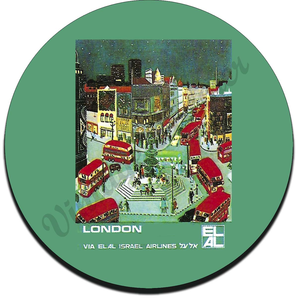 Elal Israel Airlines - London - Sandstone Coaster