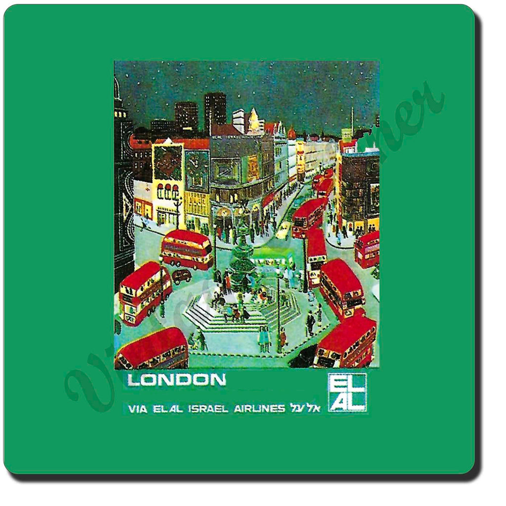 Elal Israel Airlines - London - Sandstone Coaster