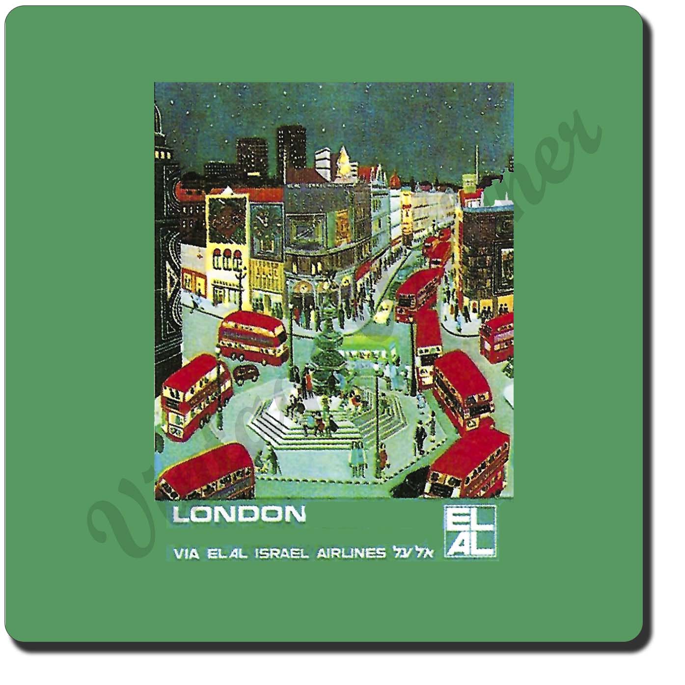 Elal Israel Airlines - London - Sandstone Coaster