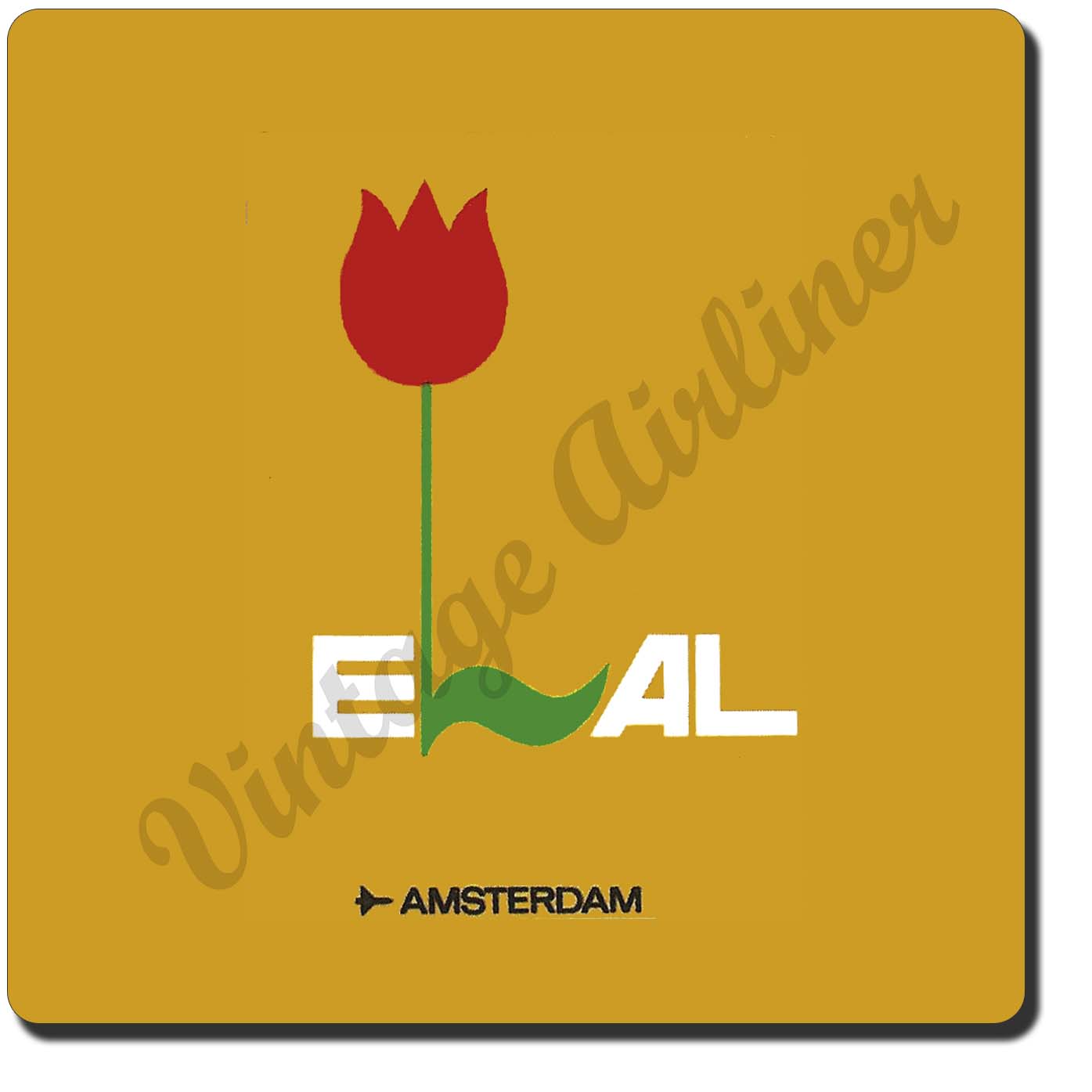 Elal Israel Airlines - Amsterdam - Sandstone Coaster