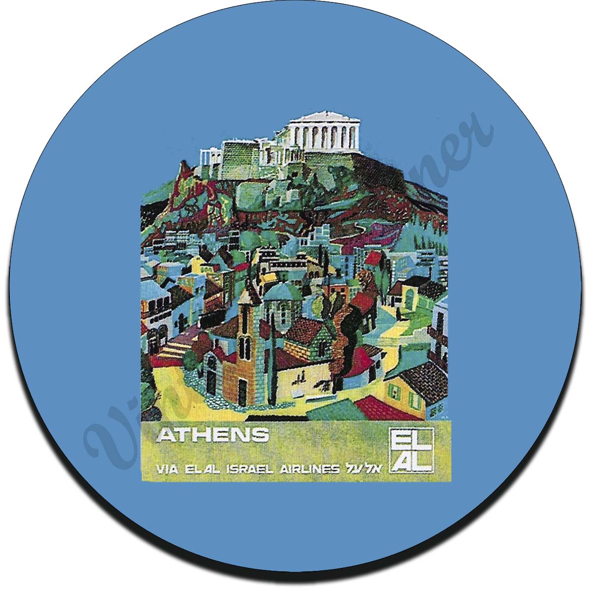 Elal Israel Airlines - Athens - Sandstone Coaster