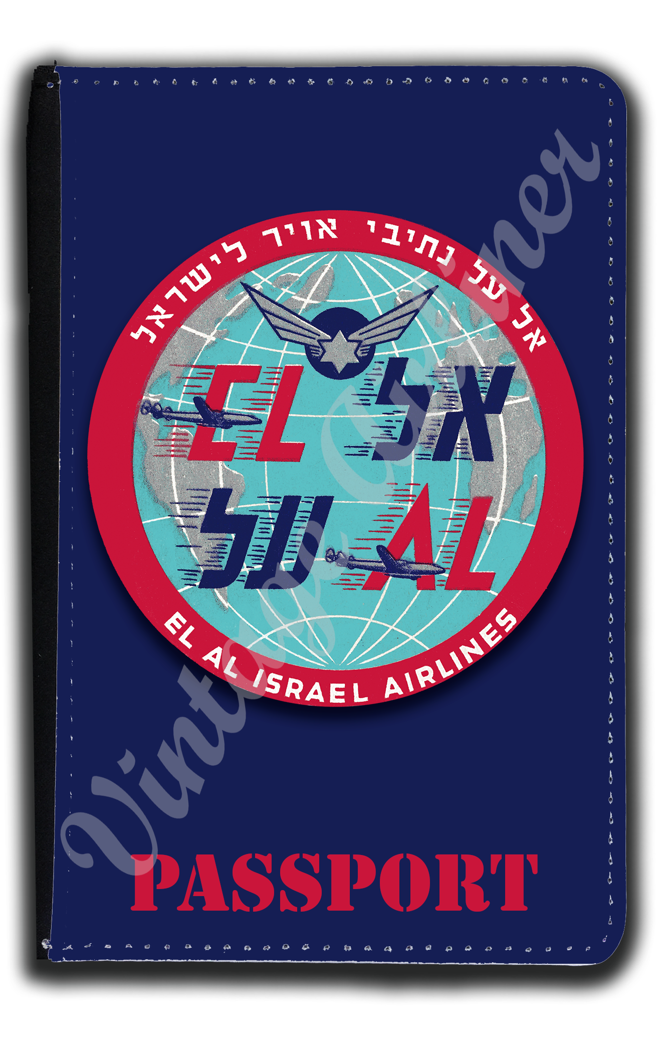 El Al Airlines Vintage Bag Sticker Passport Case