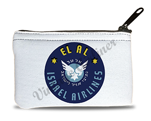 El Al Vintage 1950's Bag Sticker Rectangular Coin Purse