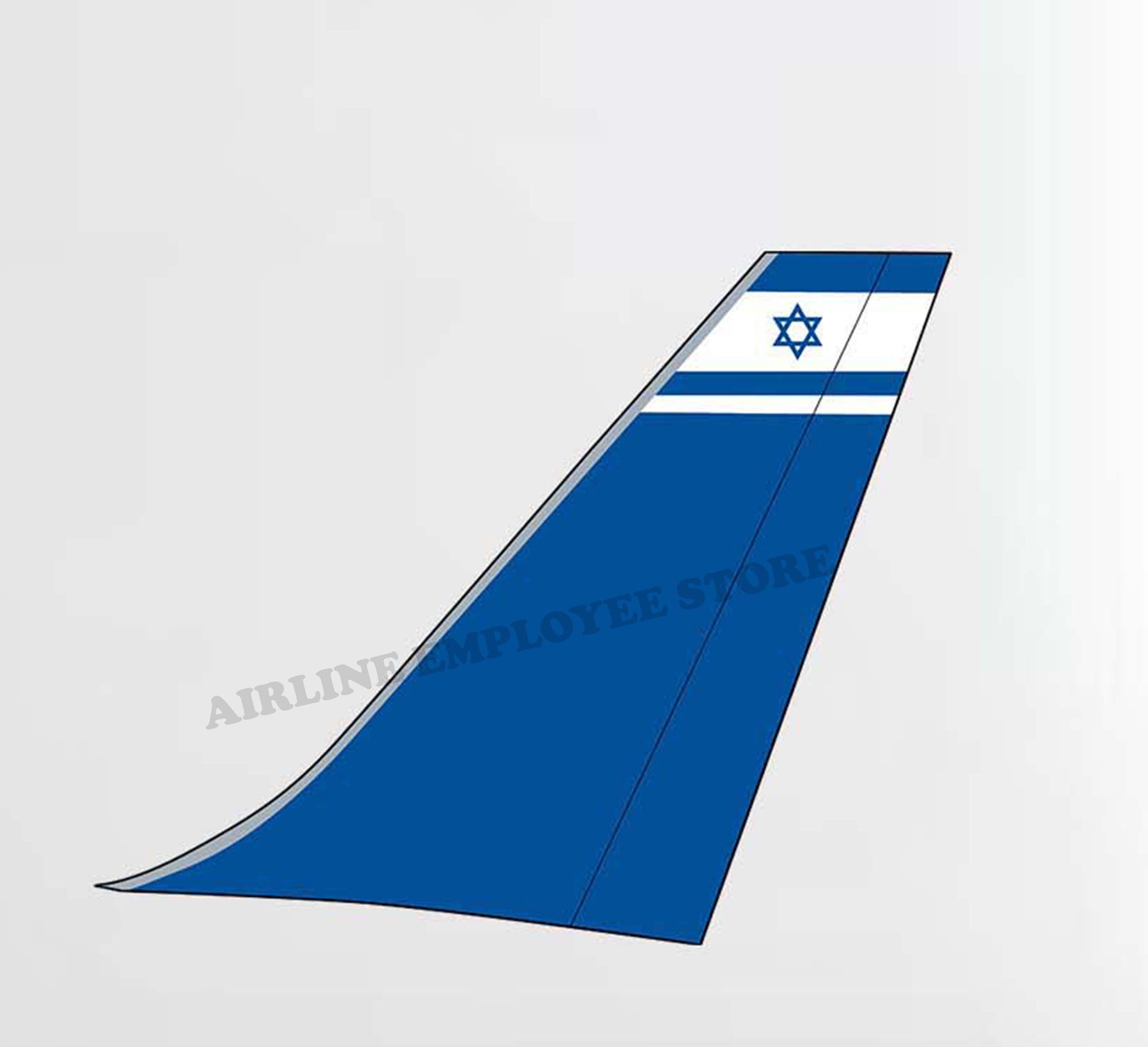 El Al Isreal Tail Decal Stickers