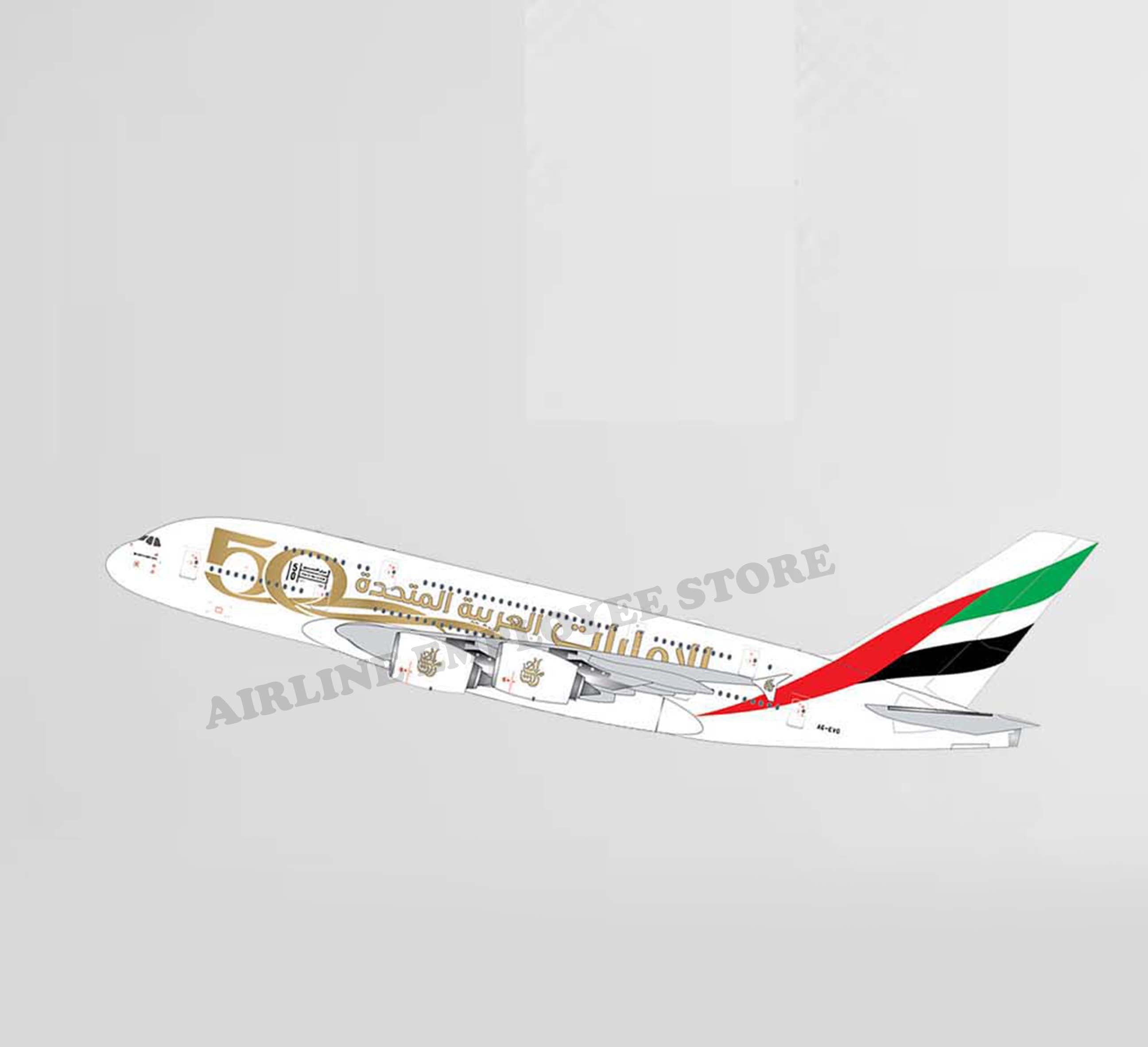 Emirates 50th Anniversary Decal Stickers