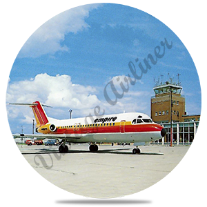 Empire 1985 Airplane Round Sandstone Coaster