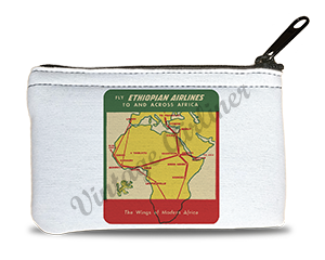 Ethiopian Airlines Vintage Bag Sticker Rectangular Coin Purse