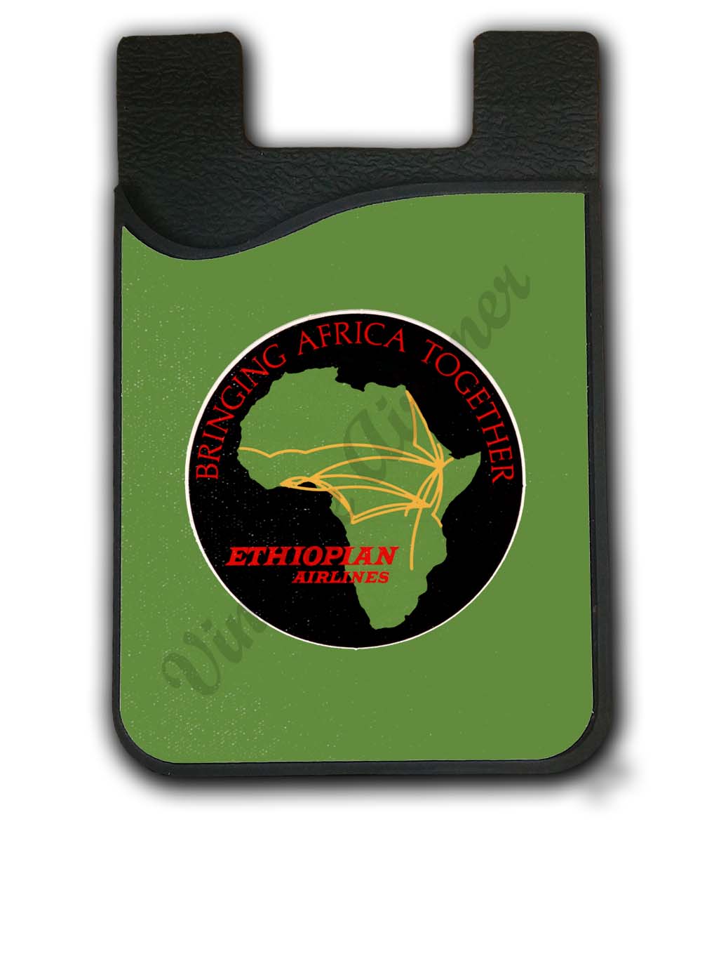Ethiopian Airlines Vintage Sticker Card Caddy