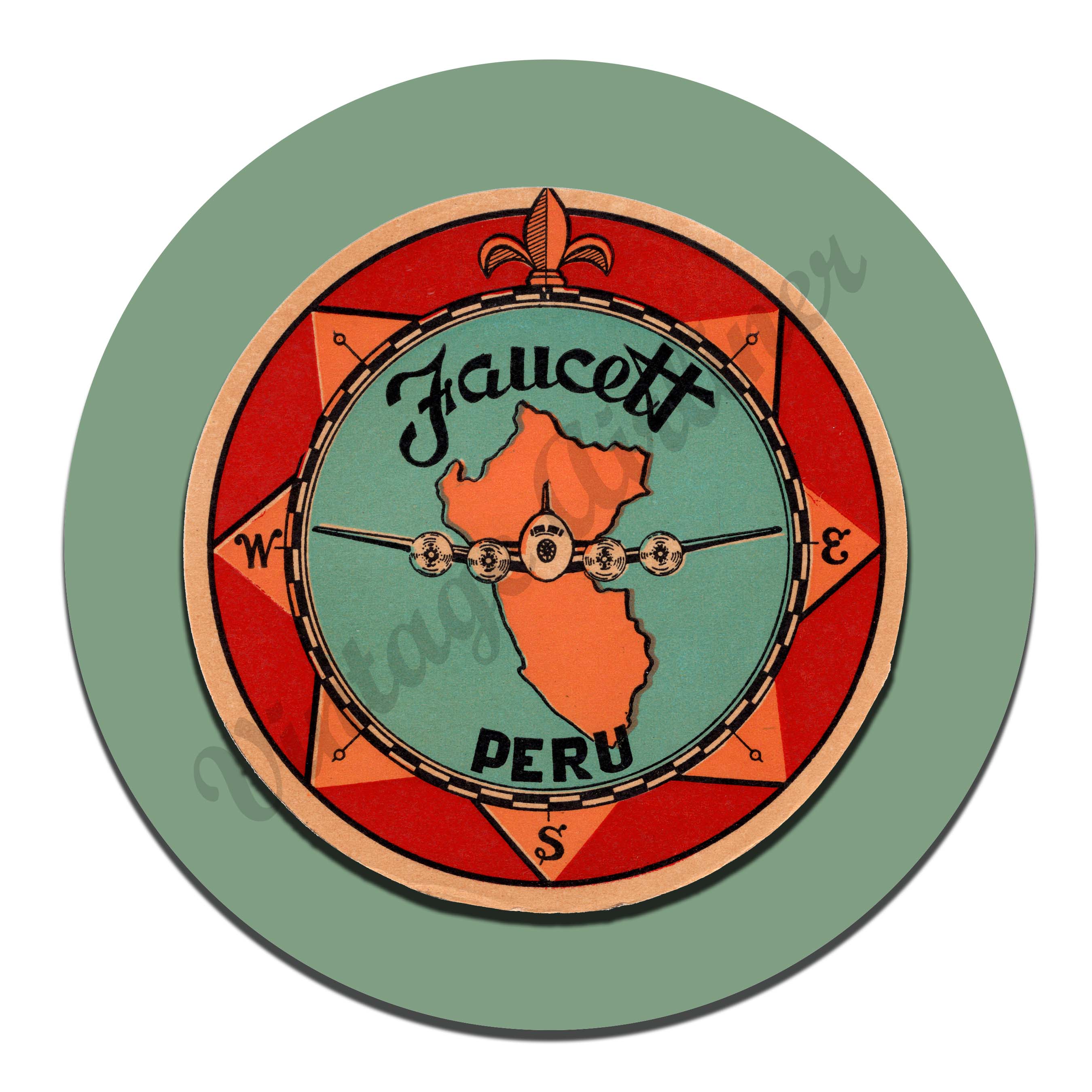 Faucett Peru Vintage Mousepad