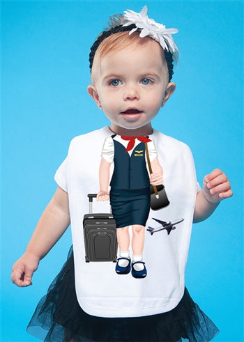 Add A Kid Female Flight Attendant Bib