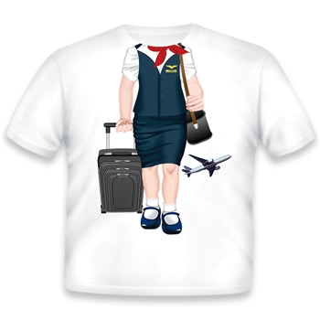Add A Kid Toddler Female Flight Attendant T-shirt