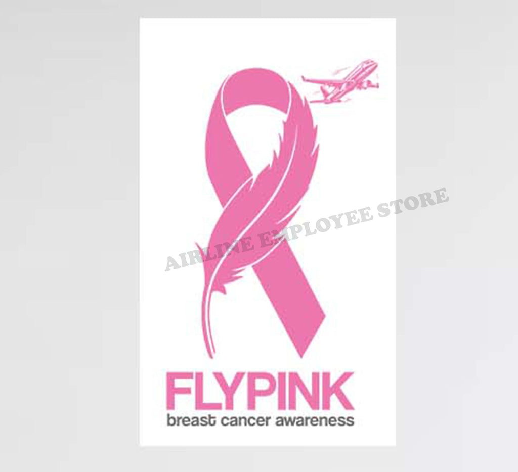 Feather Fly Pink Breast Cancer Awareness Decal Stickers