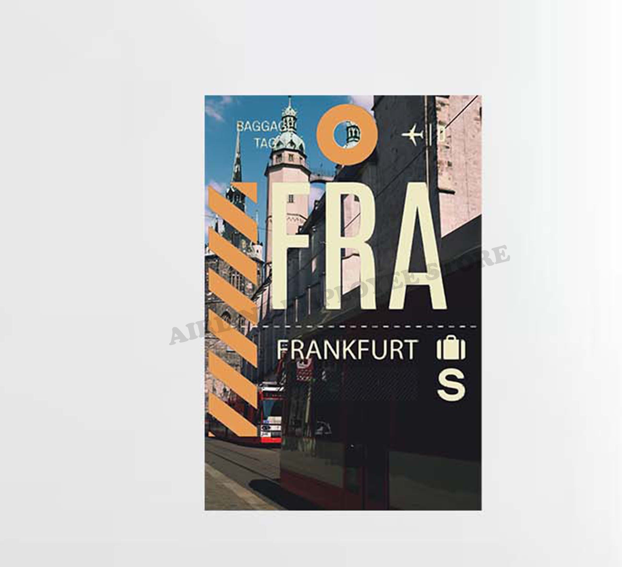 Frankfurt Baggage Tag Design Decal Stickers